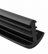 Guminė T tipo 18x20 mm tarpinė saulės modulių plokštėms – stoginė, automobilių stoginė, 3 mm tarpas