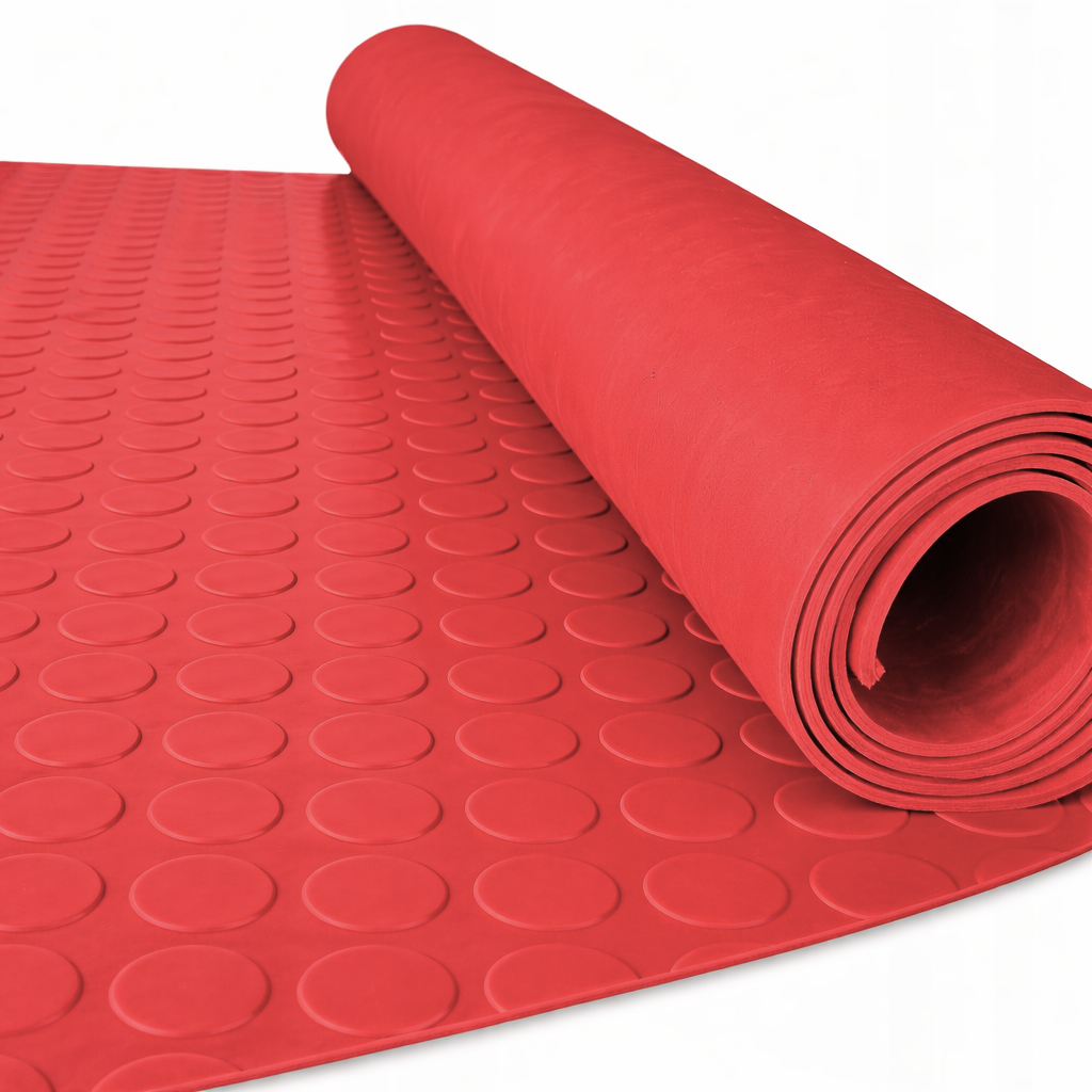 Wykładzina gumowa czerwona TPE, mata METRO