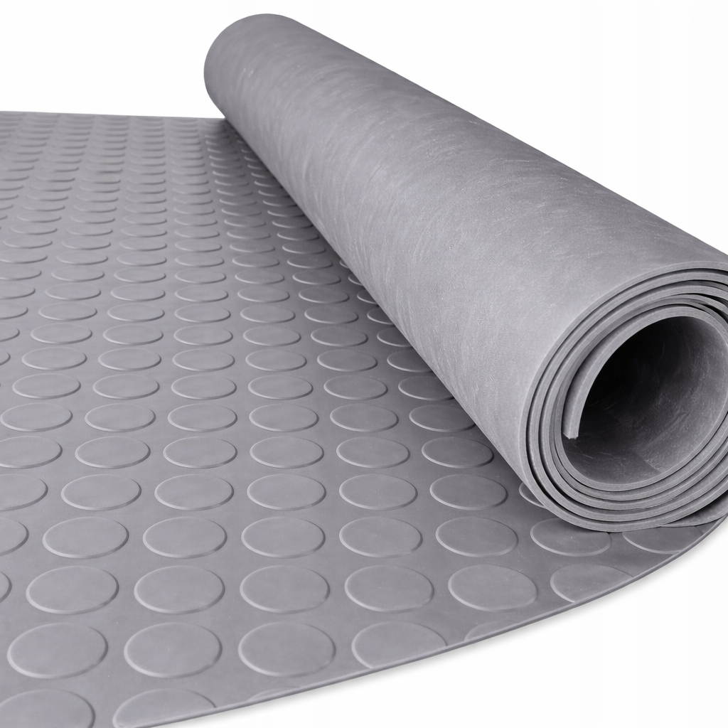 Wykładzina gumowa szara TPE, mata METRO