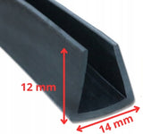 USZCZELKA KRAWĘDZIOWA TYP U NA RANT 9-10MM UNIWERSALNA PVC; 14x12mm