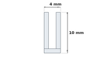 Auto ukse servakaitse läbipaistev – tihend servale 0,5–1,5 mm, 10x4 mm