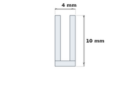 Auto ukse servakaitse läbipaistev – tihend servale 0,5–1,5 mm, 10x4 mm