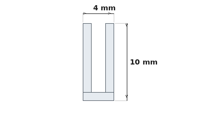Auto ukse servakaitse läbipaistev – tihend servale 0,5–1,5 mm, 10x4 mm